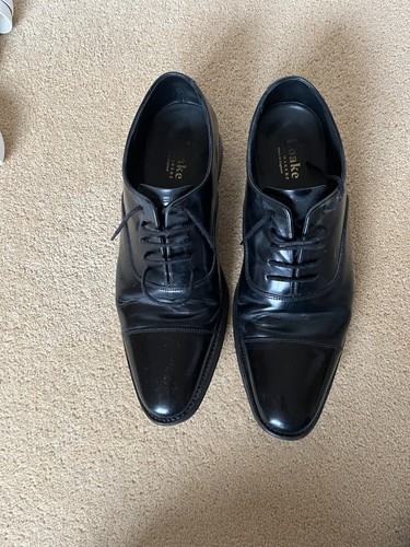 Mens black polished lace - , up