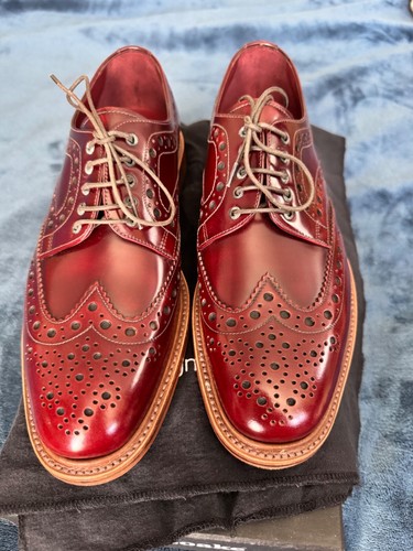 Loake men plum polished - loake,men, brogue