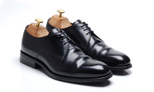 Loake polished black derby - polished,